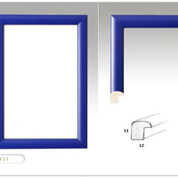 Holzwechselrahmen blau  12 mm breit