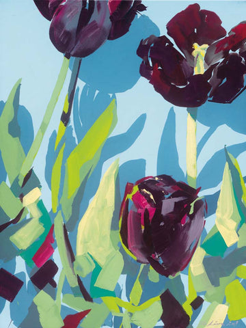 Lüers, Daniela / Dunkle Tulpen mit blauem Schatten II