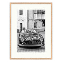 Fotografie Porsche 356 Speedster in Eiche Rahmen