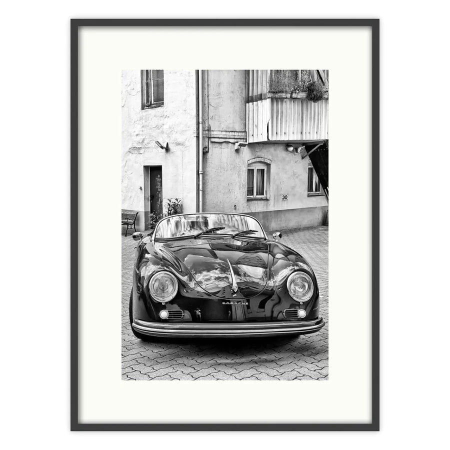 Fotografie Porsche 356 Speedster in schwarzem Rahmen