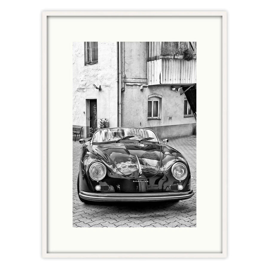 Fotografie Porsche 356 Speedster in weißem Rahmen